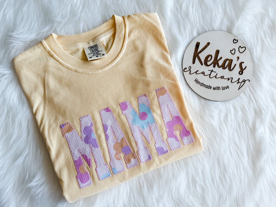 MAMA Daisies applique T-shirt