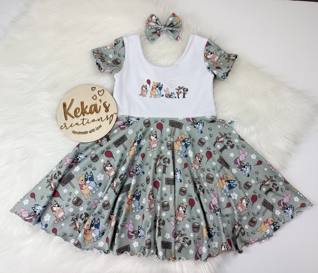3T - Best friends dress and bow