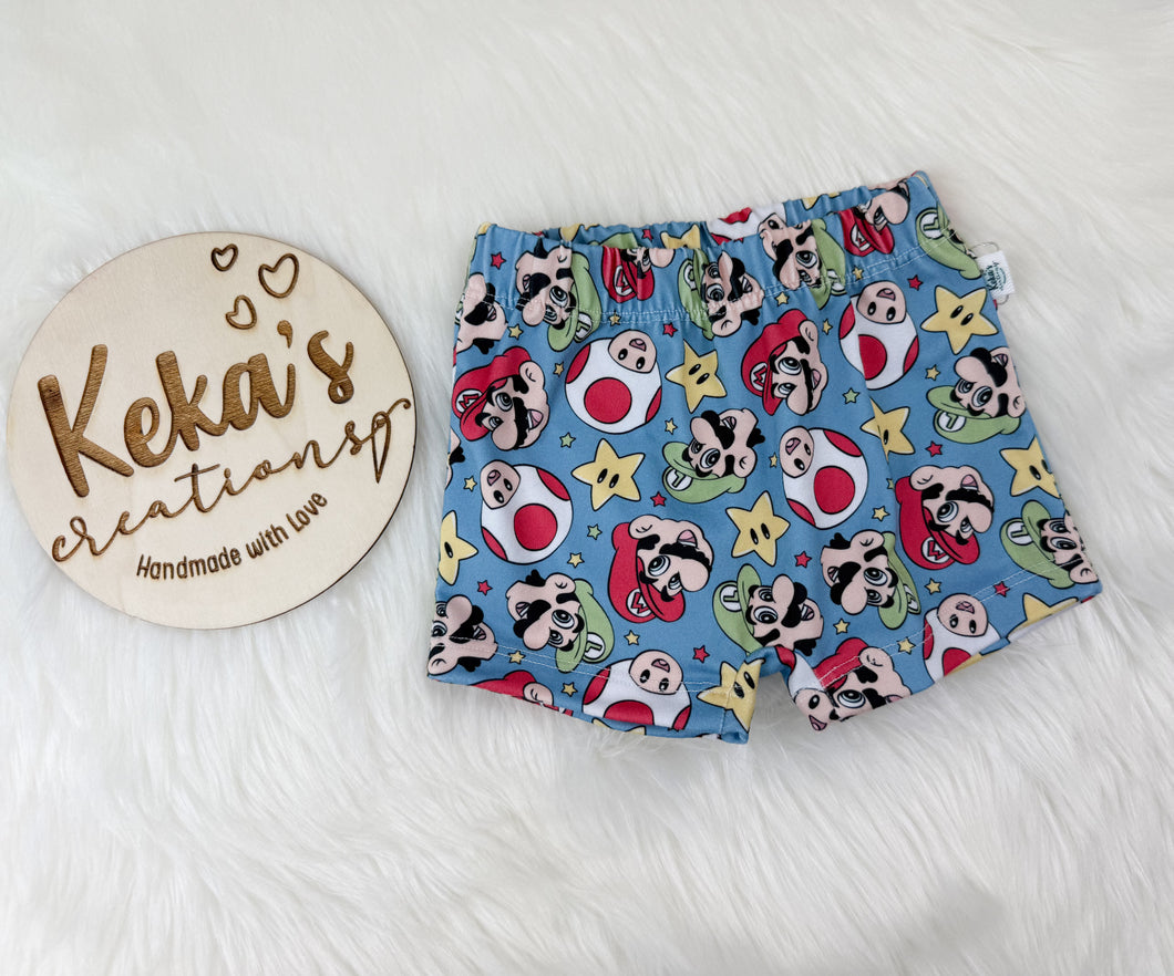 3-6m0 - shorts (Print is upside-down)