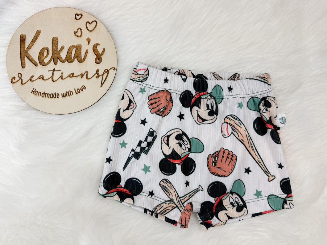 6-9mo - Mickey baseball Play shorts
