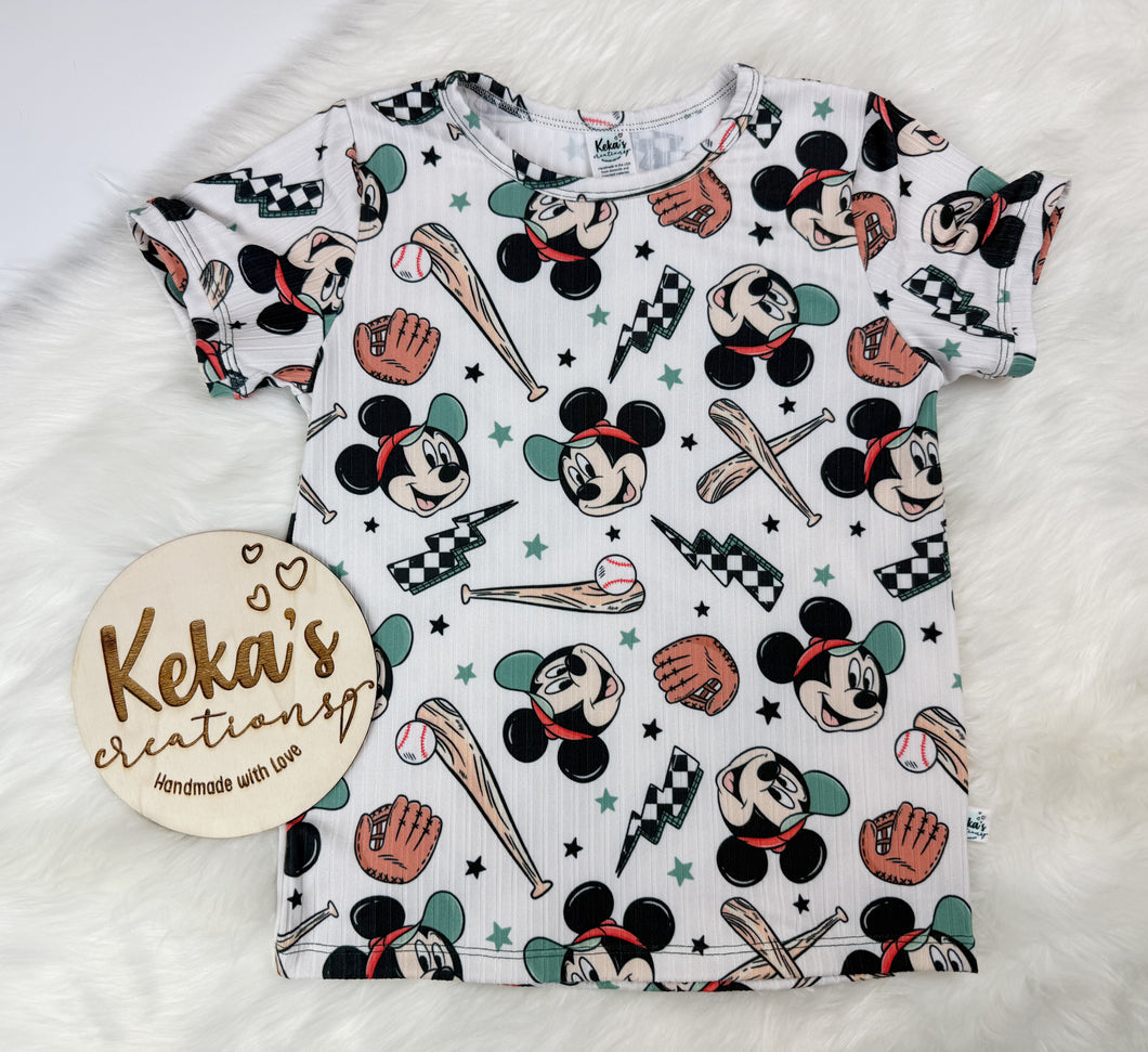 5T - Mickey Baseball Tee