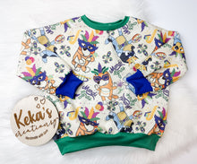 Load image into Gallery viewer, Mardi Gras puppy oversized sweater
