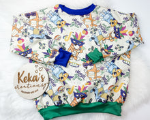 Load image into Gallery viewer, Mardi Gras puppy oversized sweater
